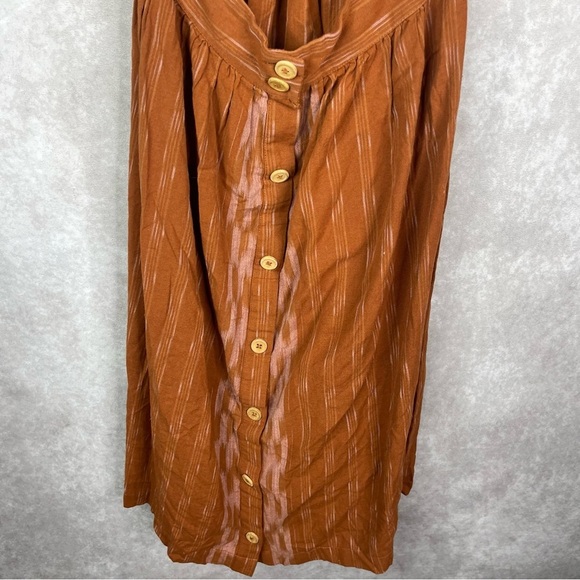 Free People Caldasi Midi Waist Cut Out Dress In Bronze Women's Size XS - Picture 5 of 10